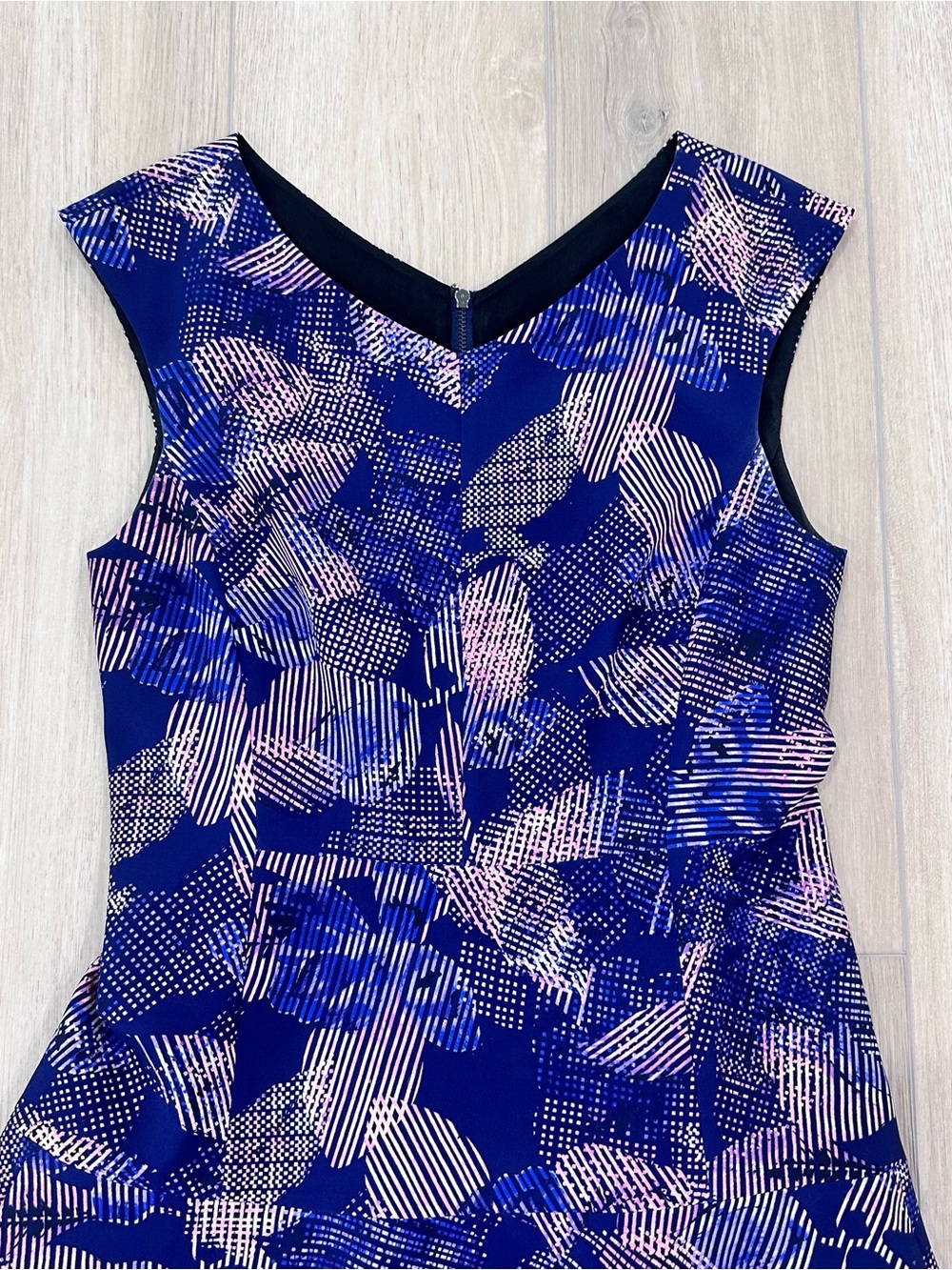 Rebecca Taylor sonic garden fit & flare dress pink purple blue size 6 - Picture 5 of 8